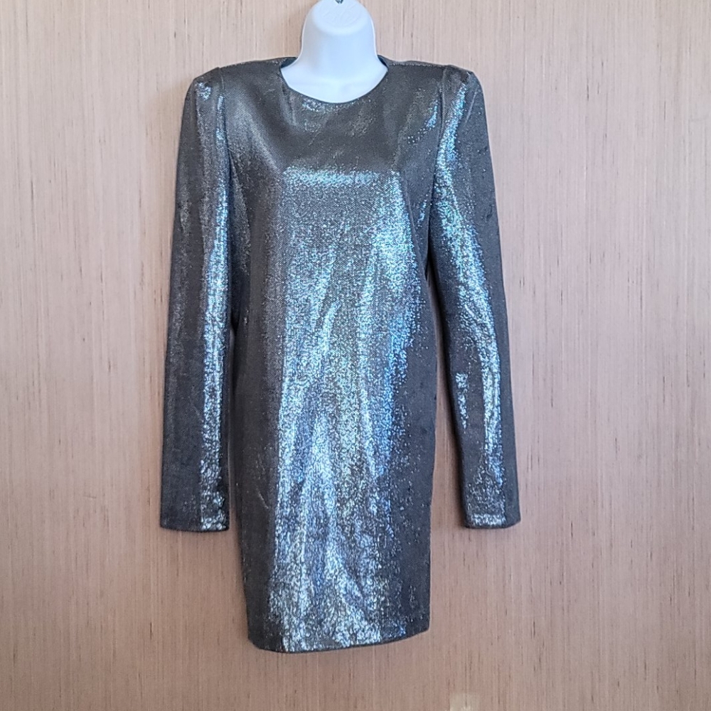 H&M Metallic patterned dress